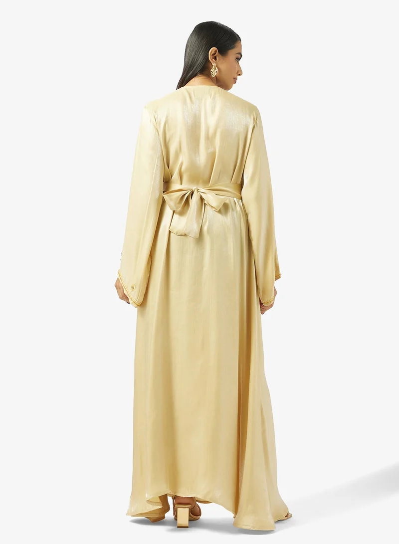 hayas closet  Embellished Belted Jalabiya for Women | Best Price UAE